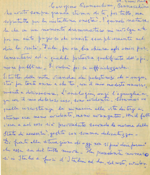 Lettera di Aldo Moro a Francesco Cossiga del 29 marzo 1978